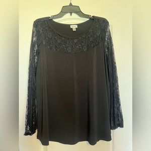 Avenue Black Lace Top